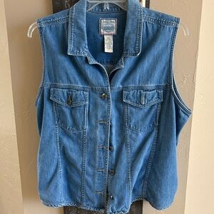 St John’s Bay denim vest, size 20W